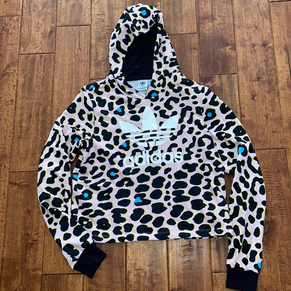 Never worn leopard print adidas hoodie.